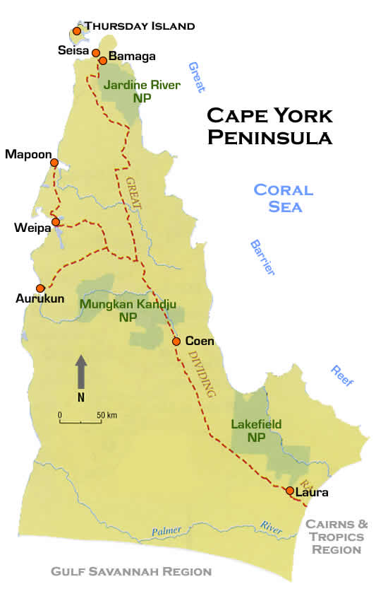 cape york peninsula map