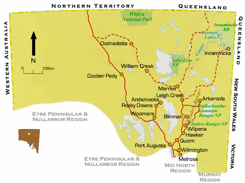 flinders ranges road maps